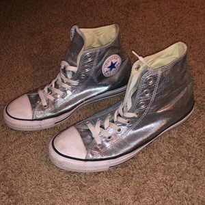 Teal Sparkly Converse